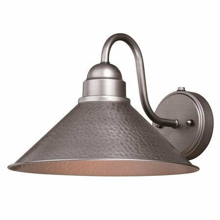 PERFECTTWINKLE 12 in. Outland Outdoor Wall Light in Brushed Pewter PE3272279